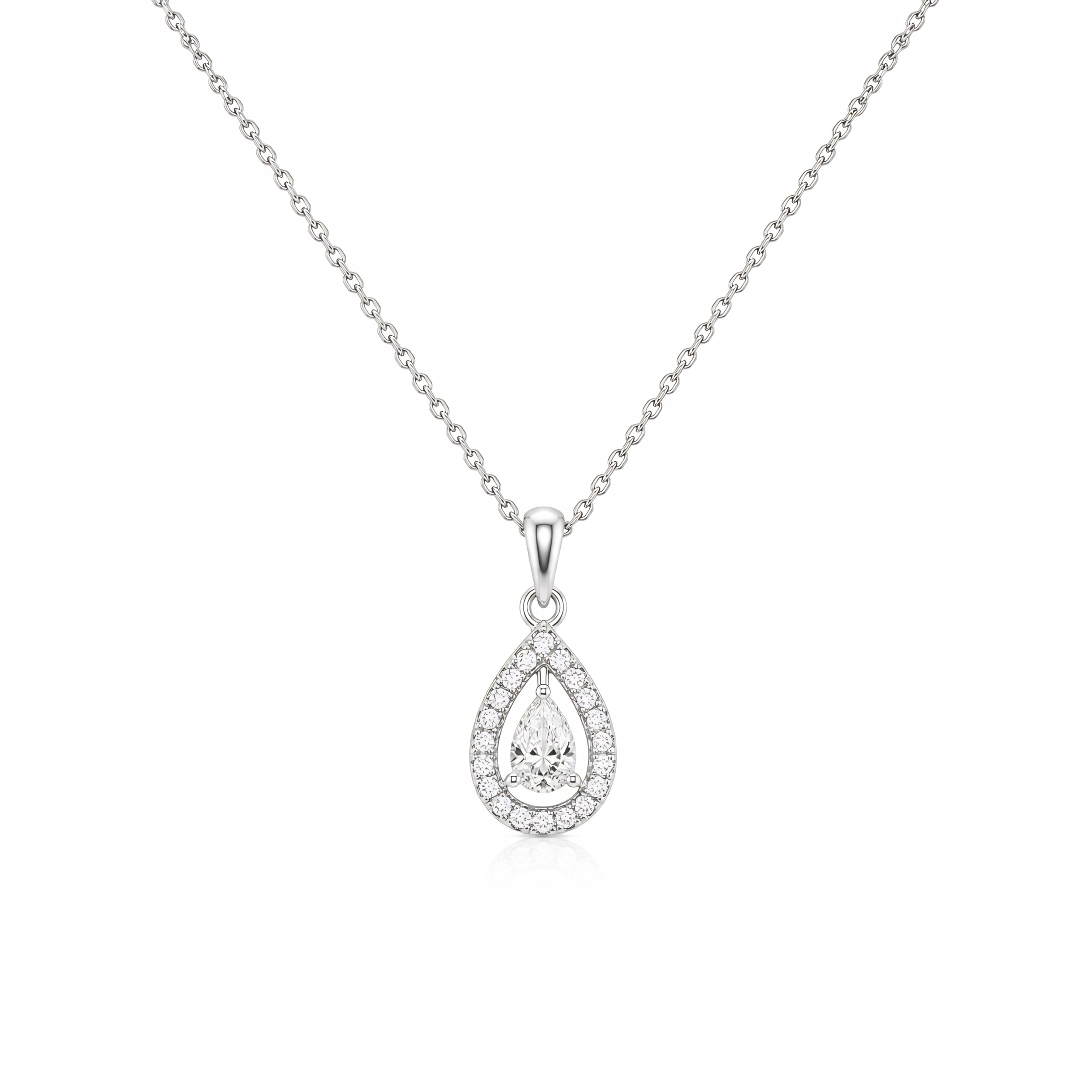 Pear Halo Pendant - Image 3