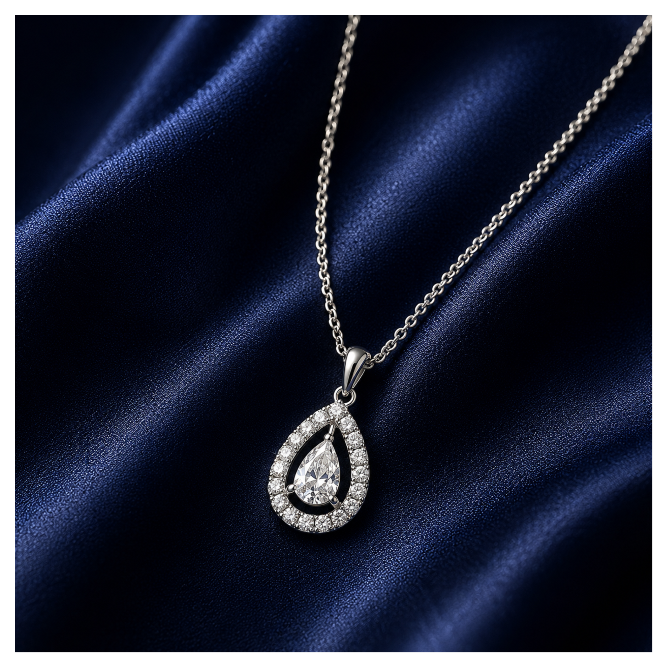 Pear Halo Pendant - Image 2