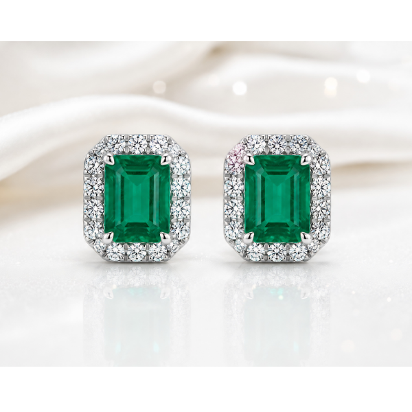 emerald-halo-studs