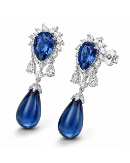 Sapphire Drop Earrings