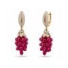 Ruby Cluster Earrings - Image 2