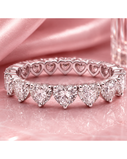 Heart eternity band ring