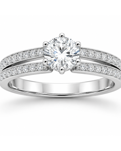 solitaire band ring