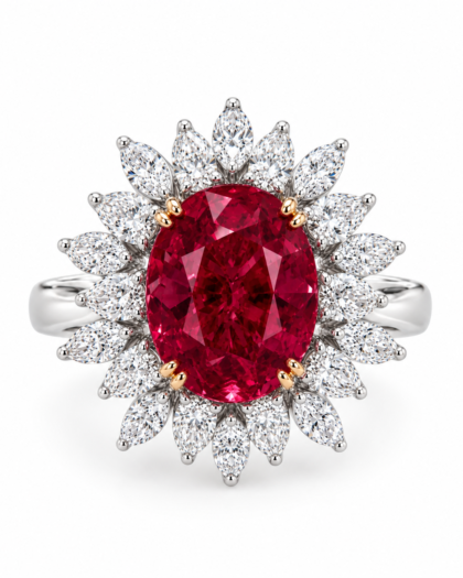 Ruby Halo Ring