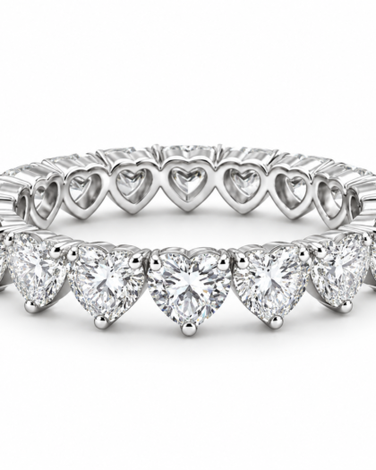Heart eternity band ring